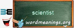 WordMeaning blackboard for scientist